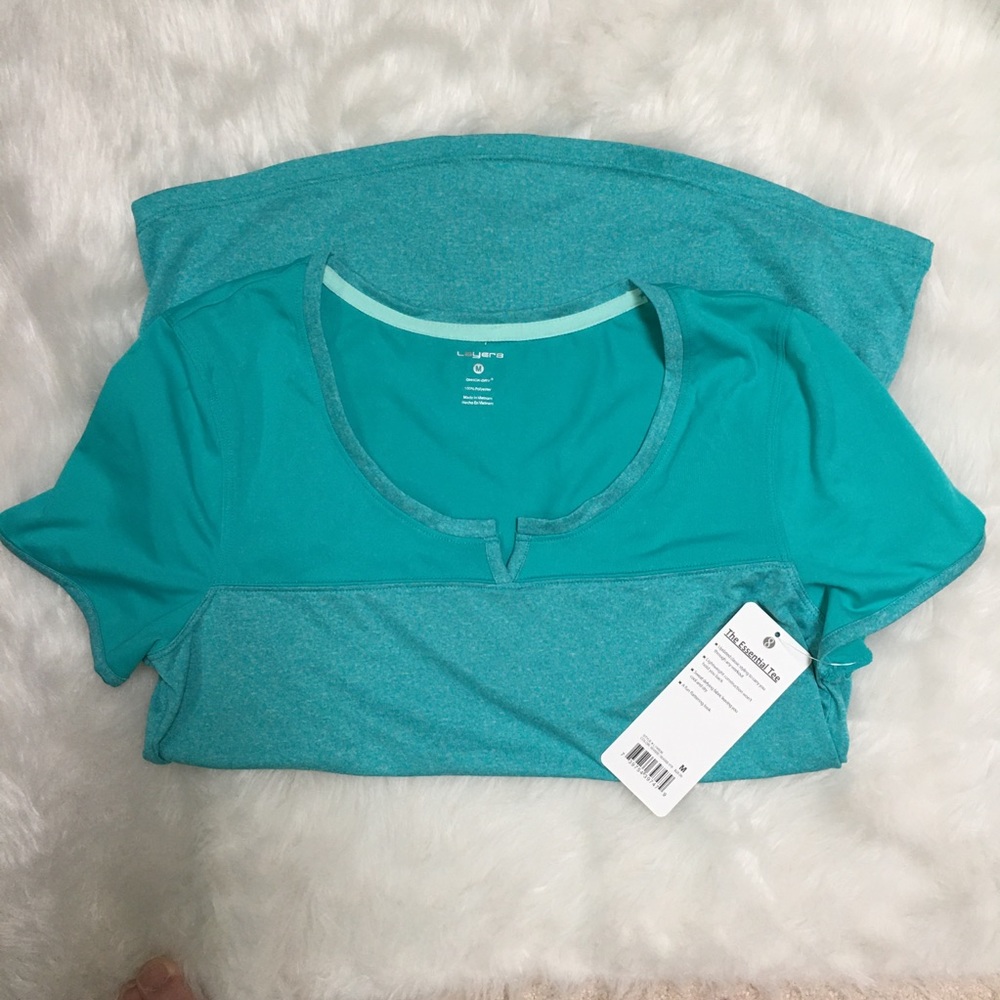 Layer8 Short Sleeve Yoga Workout Tee Shirt Size M